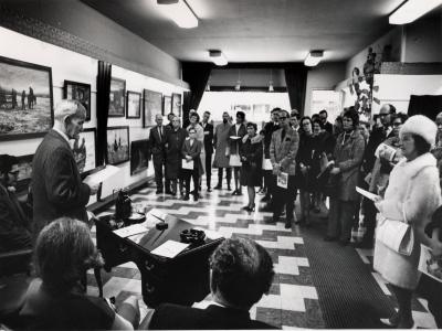 Early Exhibition 2 - People gathered at a Sapp exhibition