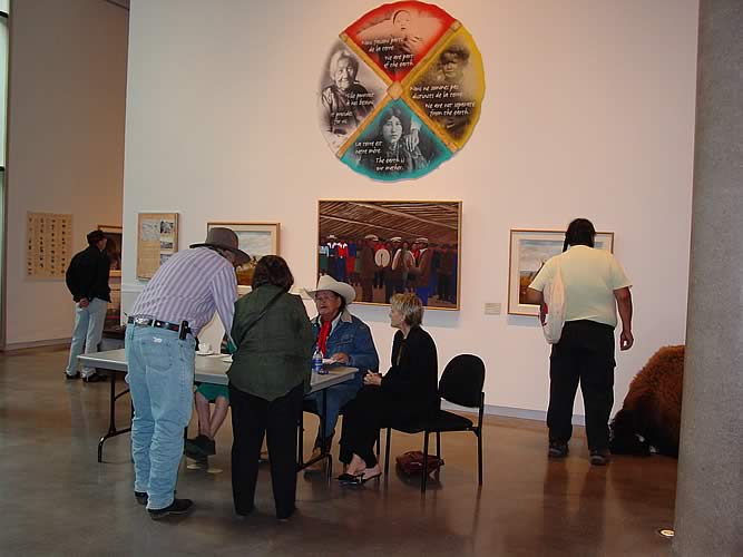 Travelling Exhibition Allen signing Medicine Hat Alberta