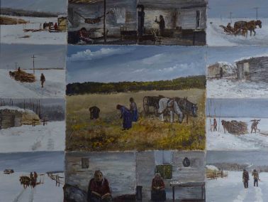 Red Pheasant Collage